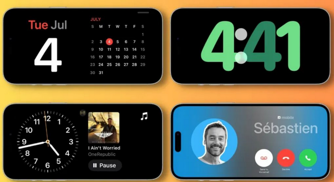 石嘴山苹果手机维修分享iOS17横屏充电待机显示有什么好处 