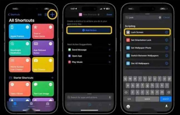 石嘴山苹果14锁屏维修店分享iPhone14升级iOS16.4后如何创建锁屏快捷方式 